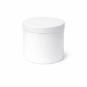 400 ml PLASTKRUKKE MED HVIDT SKRUELÅG