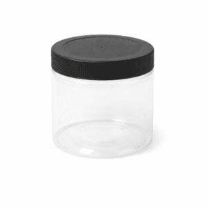 400 ml PLASTKRUKKE MED SORT SKRUELÅG